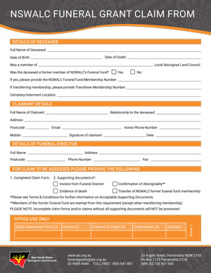 Funeral Fund Form