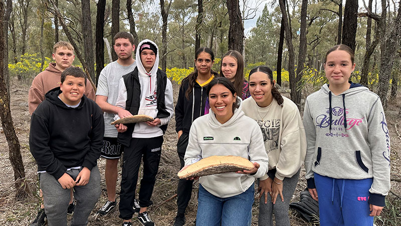 Students learning in an On-Country Learning excursion